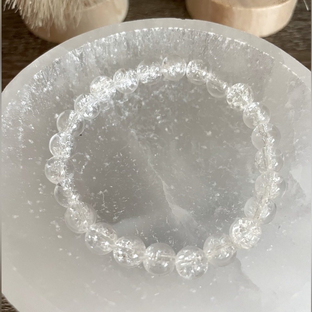 Clear quarts crystal bracelet